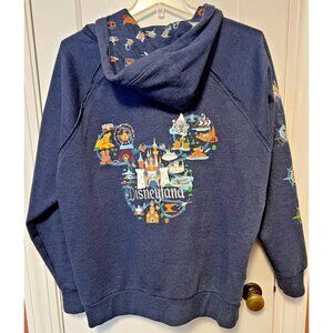 Disneyland Resort Womens 2X Blue Sweatshirt Disney Parks Silver Embroidery